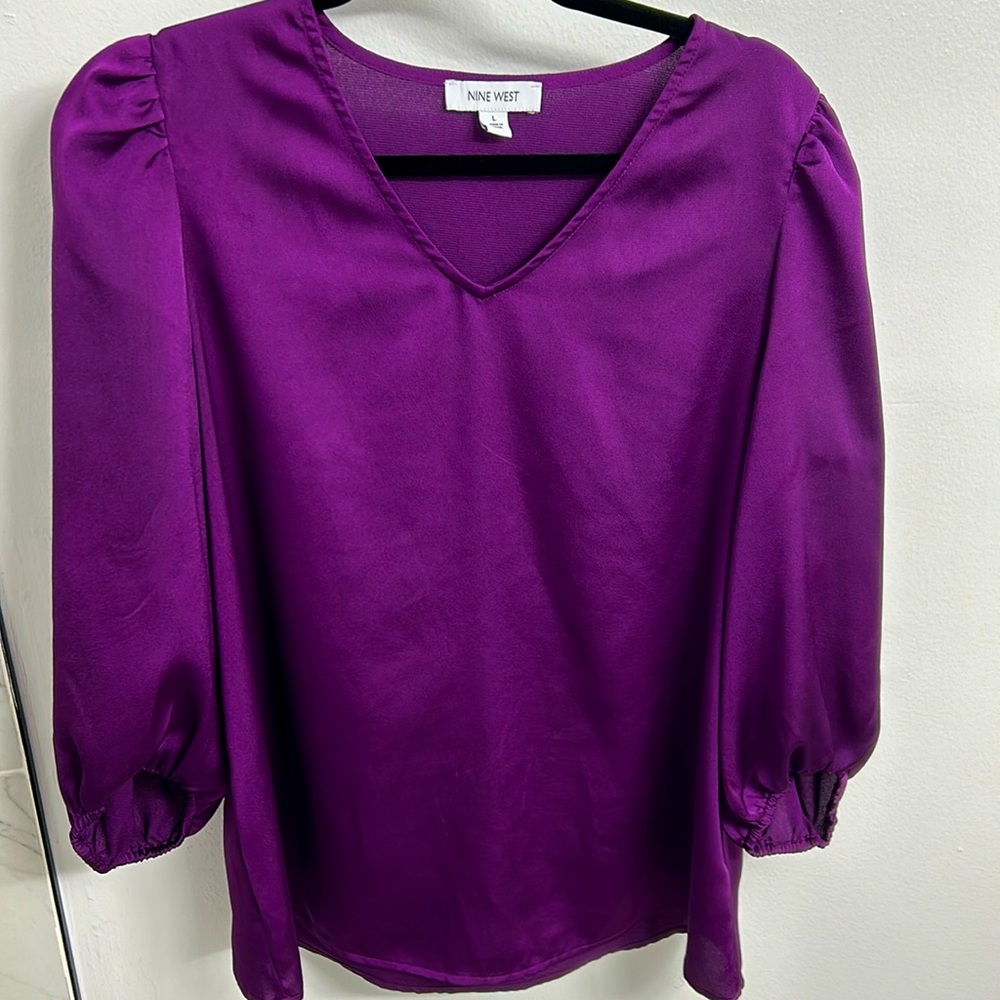 Nine West Blouse Silk/Satin material